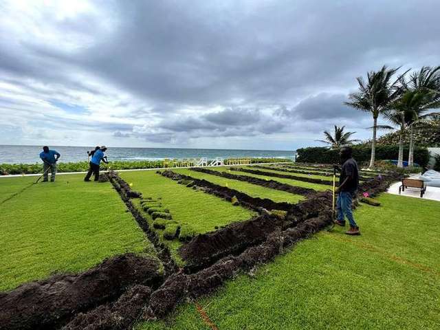 Florida Boys irrigation and sod installation at an oceanfront Delray Beach property – Florida Boys Lawn & Landscape